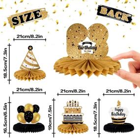 img 2 attached to 🎉 LINGTEER Happy 80th Birthday Honeycomb Centerpieces: Perfect Table Decorations for Cheers to 80th Birthday Party