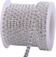 ✨ kaoyoo 5 yards 4mm zircon rhinestone chain trim: glamorous sewing crafts & diy decoration (silver) logo