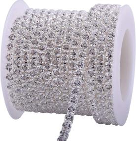 img 4 attached to ✨ KAOYOO 5 Yards 4MM Zircon Rhinestone Chain Trim: Glamorous Sewing Crafts & DIY Decoration (Silver)