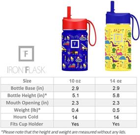 img 3 attached to 🔥 IRON °FLASK Kids Water Bottle - 14 Oz: Straw Lid, Vacuum Insulated Stainless Steel, Double Walled Tumbler - Ultimate Construction Zone Thermo Mug!