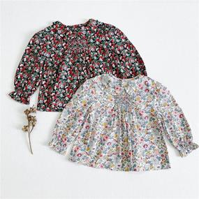 img 3 attached to 🌸 Curipeer Little Floral Blouse: Cute Tops, Tees & Blouses for Toddler Girls' Clothing