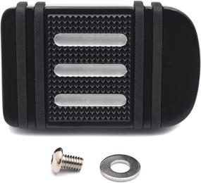 img 4 attached to Harley HTTMT MT216-100-BK Style 100 - Black Large Brake Pedal Pad for 1980-2017 Touring Trike (Road King/CVO Street Glide/Road Glide FLTRX)