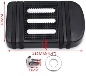 img 3 attached to Harley HTTMT MT216-100-BK Style 100 - Black Large Brake Pedal Pad for 1980-2017 Touring Trike (Road King/CVO Street Glide/Road Glide FLTRX)