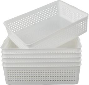 img 4 attached to Lesbin Plastic Storage Baskets Organizing