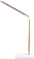 💡 gold dimmable led desk lamp with usb charging port - lichamp touch control foldable gooseneck adjustable eye care table lamp. bedside reading light with ul ac adapter. логотип