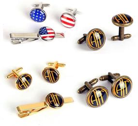 img 2 attached to Kooer Trombone Cufflinks Personalized Instrument