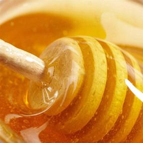 img 1 attached to 🍯 100 Pieces of 4 Inch Mini Wooden Honey Dipper Sticks for Honey Jar Dispensing and Drizzling Honey