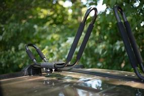 img 2 attached to 🚣 PaddleSports+ Kayak Roof Rack Sets for Cars and SUVs - Dual Sets with Straps - Universal Fit Mounts on Crossbars for Convenient Travel with Kayaks, Canoes, Paddleboards, and Surfboards