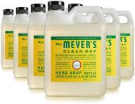 mrs. meyer's clean day liquid hand soap refill (pack of 6) - cruelty free, biodegradable formula with essential oils - honeysuckle scent, 33 oz logo