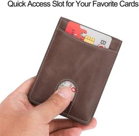 img 1 attached to Genuine Leather Billfold Magnetic Blocking Men's Accessories for Wallets, Card Cases & Money Organizers