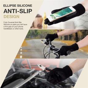 img 1 attached to Texting Thermal Anti Slip Silicone Black L Men's Accessories