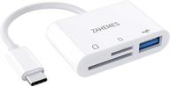 🖥️ zahemes usb c sd card reader: convenient type c memory card reader for macbook, pad pro, and more usb c devices logo