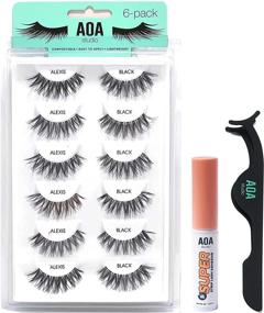 img 4 attached to AOA Natural Handmade Eyelashes Reusable