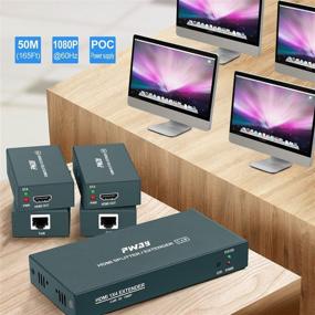 img 3 attached to 🔌 GREATHTEK 1х4 HDMI Extender Splitter: сетевой кабель Cat5e/Cat6/Cat7, до 50 м/165 футов, разрешение 1080P@60Hz 3D, поддержка управления EDID и функции POC - идеально подходит для HDTV, PS3, PS4, Xbox (1 в 4 / 4-х портовый)