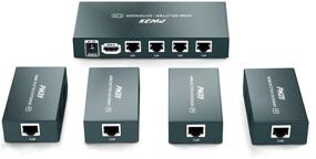 img 4 attached to 🔌 GREATHTEK 1х4 HDMI Extender Splitter: сетевой кабель Cat5e/Cat6/Cat7, до 50 м/165 футов, разрешение 1080P@60Hz 3D, поддержка управления EDID и функции POC - идеально подходит для HDTV, PS3, PS4, Xbox (1 в 4 / 4-х портовый)