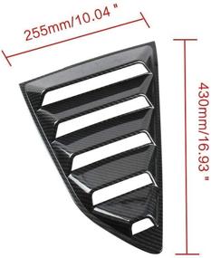 img 1 attached to 🏎️ High-quality Vintage Quarter Window Louvers with Carbon Texture for Ford Mustang 2015-2017