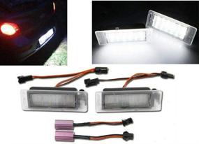 img 1 attached to 🚗 2 шт. 18 SMD светодиодных замены для лампы номерного знака для 2014 и новее Chevrolet Corvette Camaro Equinox Impala Traverse Cadillac CTS SRX Acadia Terrain от серии Overun Bright-TECH.