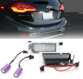 img 3 attached to 🚗 2 шт. 18 SMD светодиодных замены для лампы номерного знака для 2014 и новее Chevrolet Corvette Camaro Equinox Impala Traverse Cadillac CTS SRX Acadia Terrain от серии Overun Bright-TECH.