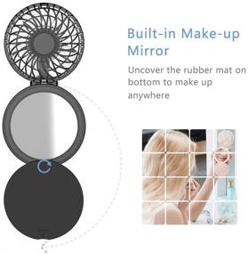 img 1 attached to HandFan Battery Operated Necklace Fan With 2600MAh Power Bank &Amp