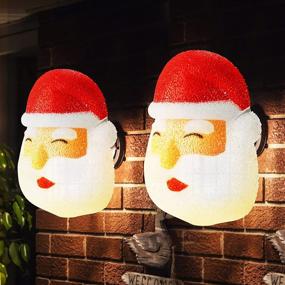 img 4 attached to 🎅 Enhance Your Holiday Décor with Kogonee Christmas Santa Porch Light Covers: 2-Pack Outdoor Light Covers for Festive Christmas Decorations in Front Yard, Garages, Garden, Porch Lamp