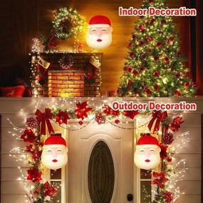 img 1 attached to 🎅 Enhance Your Holiday Décor with Kogonee Christmas Santa Porch Light Covers: 2-Pack Outdoor Light Covers for Festive Christmas Decorations in Front Yard, Garages, Garden, Porch Lamp