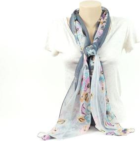 img 2 attached to 🧣 Sheer Fashion Scarf for Women: Lightweight Summer Fall Shawl Wraps Veil