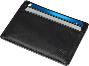 img 4 attached to 👛 Genuine Leather Minimalist Blocking Holder: Sleek and Secure Wallet Solution