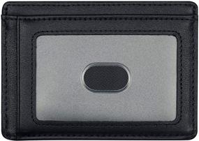 img 2 attached to 👛 Genuine Leather Minimalist Blocking Holder: Sleek and Secure Wallet Solution