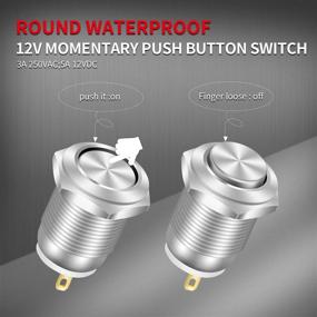 img 3 attached to 🔳 Waterproof Stainless Steel Momentary Pushbutton Switch by DaierTek