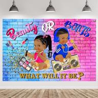 🎨 graffiti-inspired gender reveal backdrop decorations: beauty or beats, boy or girl - hip hop 90s style party supplies & fresh prince princess theme логотип