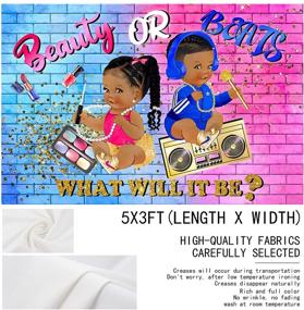 img 3 attached to 🎨 Graffiti-inspired Gender Reveal Backdrop Decorations: Beauty or Beats, Boy or Girl - Hip Hop 90s Style Party Supplies & Fresh Prince Princess Theme