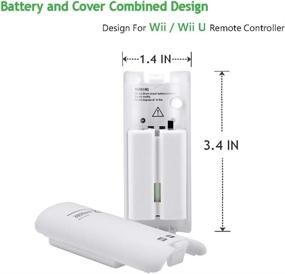 img 1 attached to 🔋 High-Capacity Ni-MH Battery Packs for Wii and Wii U Remote Controller - 4-Pack (2800mAh), Rechargeable Replacement for Nintendo Wii Remote Charging Station (Charger Not Included)