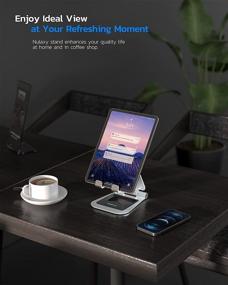 img 1 attached to 📱 Nulaxy A5 Tablet Stand: Versatile Foldable Holder for iPad Air 4/Mini, New iPad 10.2/9.7, iPad Pro 11/12.9 & More!