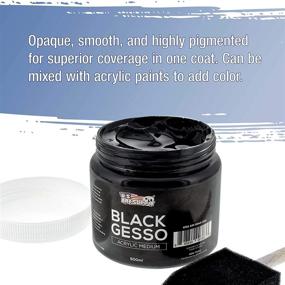 img 2 attached to 🖌️ U.S. Art Supply Black Gesso Acrylic Medium - 500ml Tub (16.9oz) | Quality & Quantity