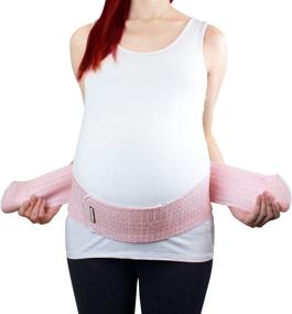 img 3 attached to 🤰 Bracoo Maternity Belt - Adjustable Belly Band for Pregnancy - Alleviate Fatigue, Support for Prenatal and Postpartum Comfort, MS61, Pink, One Size