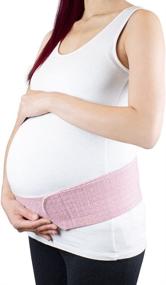 img 4 attached to 🤰 Bracoo Maternity Belt - Adjustable Belly Band for Pregnancy - Alleviate Fatigue, Support for Prenatal and Postpartum Comfort, MS61, Pink, One Size