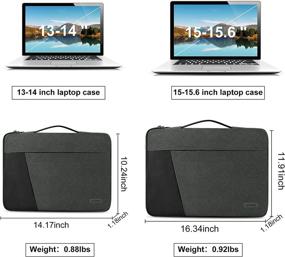 img 1 attached to 💦 Waterproof 13-14 Inch Laptop Sleeve Case: Durable, Shockproof, 360 Protective Bag with Handle - Compatible with MacBook Pro/Air, HP/ASUS/Acer/Dell/Mac/Lenovo/Notebook Computers