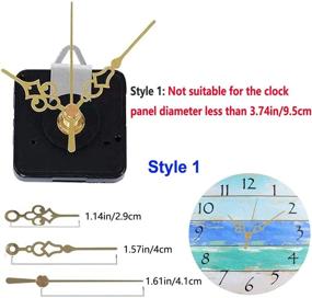 img 2 attached to 🕐 Quiet Ticking Quartz Wall Clock Movement - Battery Operated DIY Repair Part Kit with 3 Sets of Short Hands, Ideal for Dials up to 5/32 Inch Thick, Total Length of 1/2 Inch