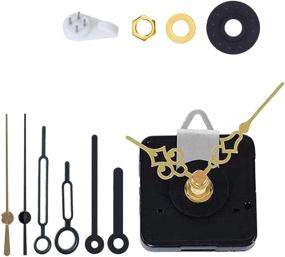 img 4 attached to 🕐 Quiet Ticking Quartz Wall Clock Movement - Battery Operated DIY Repair Part Kit with 3 Sets of Short Hands, Ideal for Dials up to 5/32 Inch Thick, Total Length of 1/2 Inch