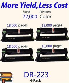 img 3 attached to 🖨️ ColorPrint Compatible DR223CL Drum Unit Replacement (4-Pack) for L3210CW, L3230CDW, L3270CDW, L3290CDW, L3710CW, L3750CDW, L3770CDW Printer