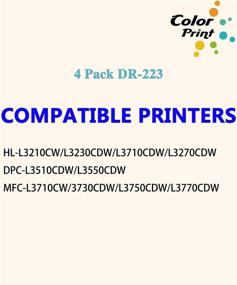 img 1 attached to 🖨️ ColorPrint Compatible DR223CL Drum Unit Replacement (4-Pack) for L3210CW, L3230CDW, L3270CDW, L3290CDW, L3710CW, L3750CDW, L3770CDW Printer