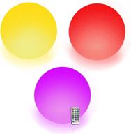 🏖️ boxgear 16'' inflatable led light up beach ball: remote-controlled pool party fun with 13 color-changing leds for home, patio, garden, and outdoor games decorations логотип