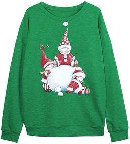 img 1 attached to 👕 Festive and Adorable: Women's Christmas Sweatshirts with Cute Santa Graphic for Winter Casual Style