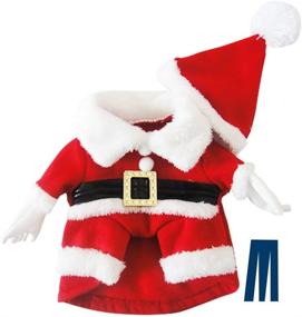 img 3 attached to 🎅 Mikayoo Christmas Costumes for Small Dogs, Medium Dogs, and Cats - Santa Suit with Hat, Santa Dress with Hat, Santa Claus Costumes for Christmas Holiday - Xmas Coat with Santa Hat, Xmas Dress with Santa Hat