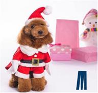 🎅 mikayoo christmas costumes for small dogs, medium dogs, and cats - santa suit with hat, santa dress with hat, santa claus costumes for christmas holiday - xmas coat with santa hat, xmas dress with santa hat логотип