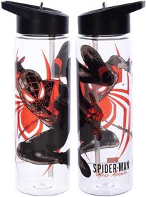 img 1 attached to 24 oz. UV Single-Wall Tritan Water Bottle featuring Marvel Spider-Man Miles Morales