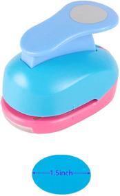 img 3 attached to 🎨 Craft Lever Punch: 1.5 Inch Circle Handmade Paper Punch in Candy Colors