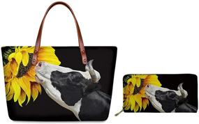 img 4 attached to 🌻 Coloranimal Shoulder Handbags & Wallets with Sunflower Design - Perfect for American Women