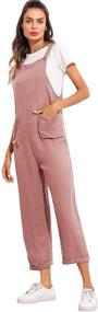 img 1 attached to 👗 Verdusa Women's Sleeveless Jumpsuit Overalls with Convenient Pockets - Ideal for Jumpsuits, Rompers & Overalls