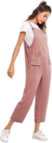 img 2 attached to 👗 Verdusa Women's Sleeveless Jumpsuit Overalls with Convenient Pockets - Ideal for Jumpsuits, Rompers & Overalls